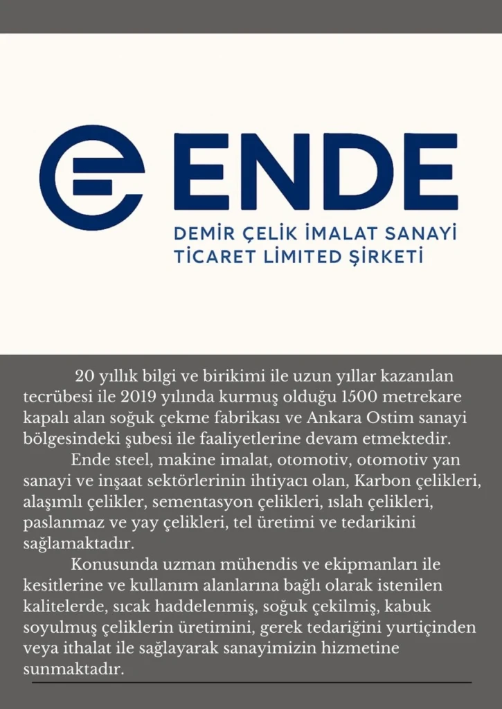 ENDE Çelik Kataloğu
